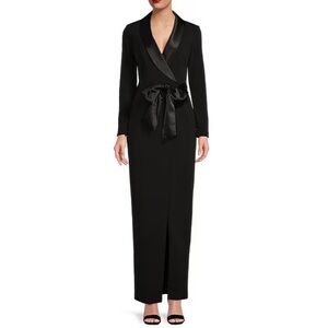 Eliza J Black Long Sleeve Maxi Dress